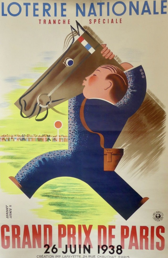 Loterie Nationale Grand Prix De Paris Original Vintage Poster